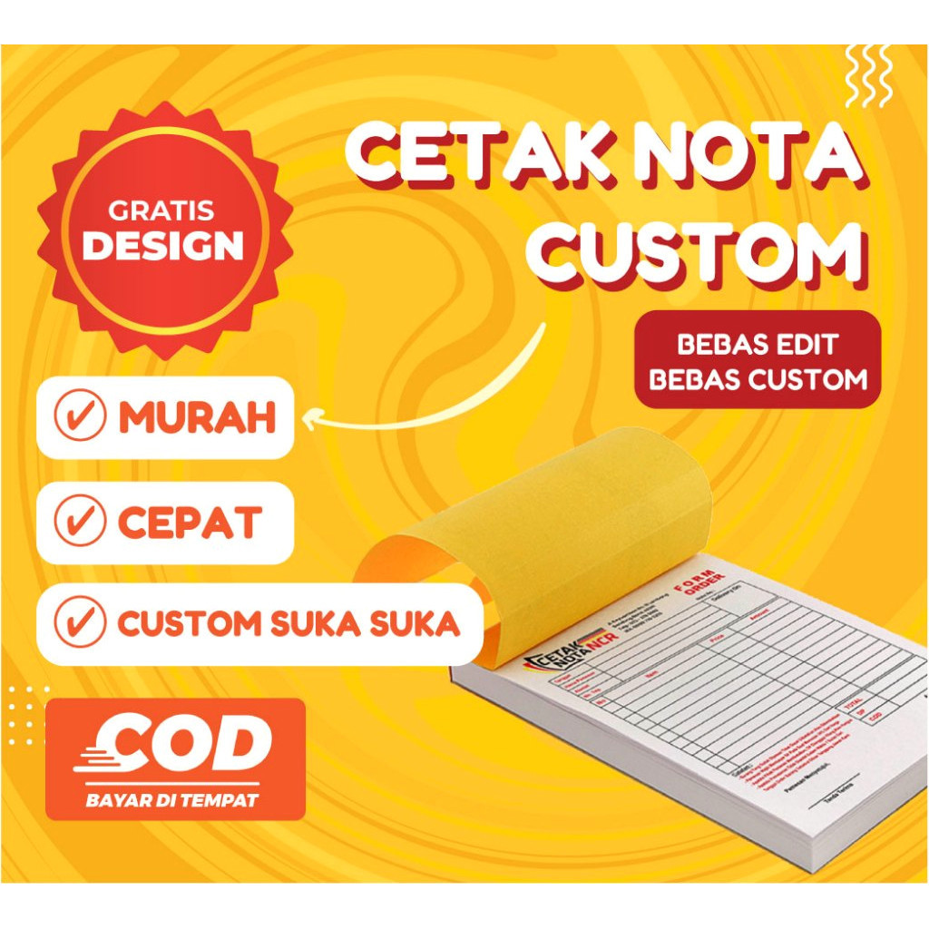 Cetak Nota Bon Faktur Kwitansi Usaha Toko Laundry Custom  Termurah