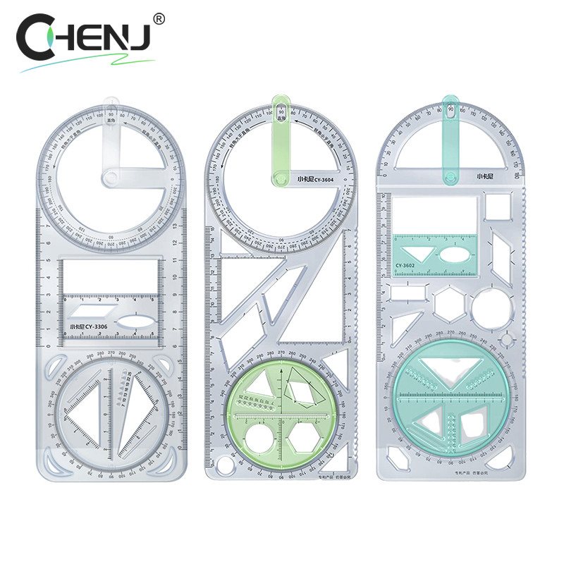 

School Multifunctional Primary School Activity Drawing Geometric Ruler Triangle Ruler Compass Protractor Set Measuring Tool
