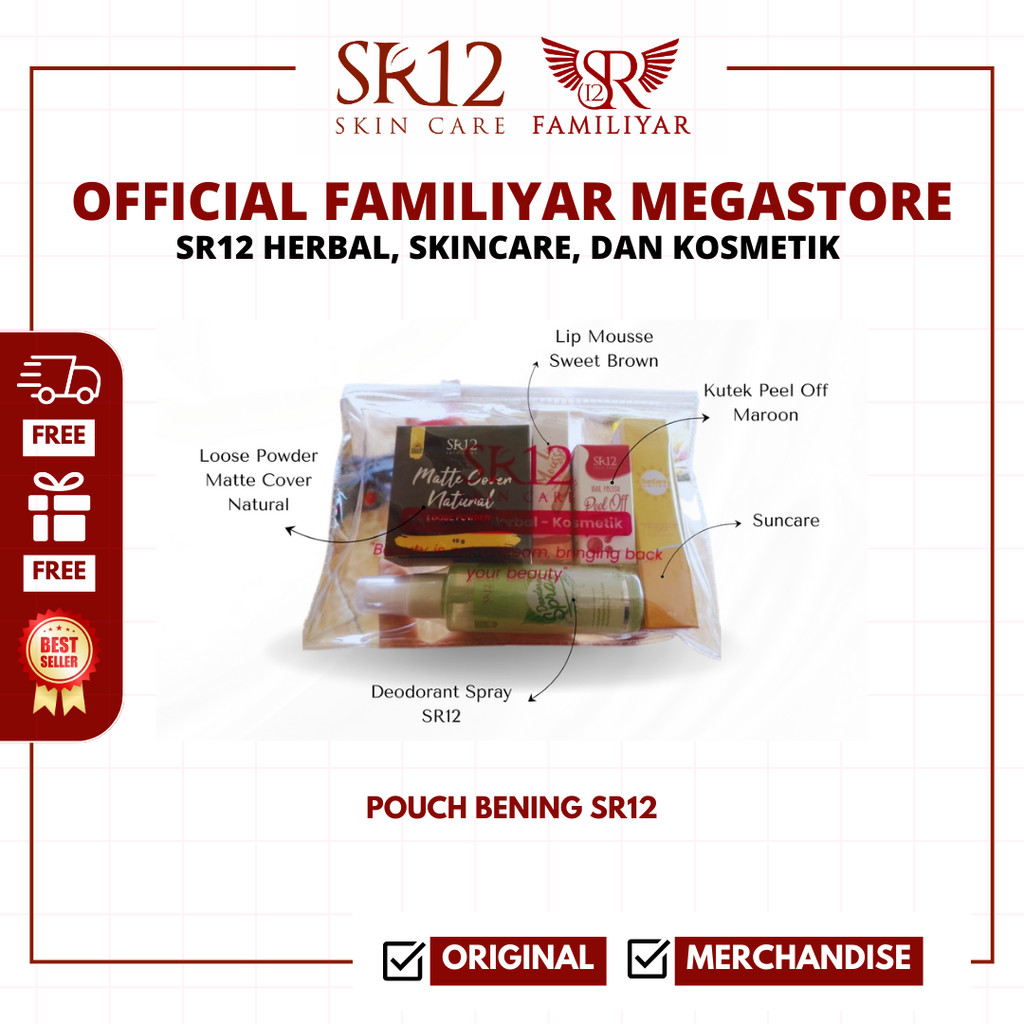 POUCH KOSMETIK SR12 POUCH SKINCARE SR12 BENING