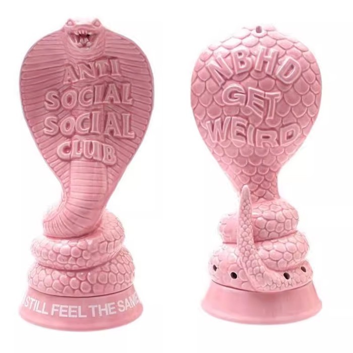 NEIGHBORHOOD X Anti Social Social Club (ASSC) Cobra Incense Burner Chamber (Pink) Pajangan Dekorasi 
