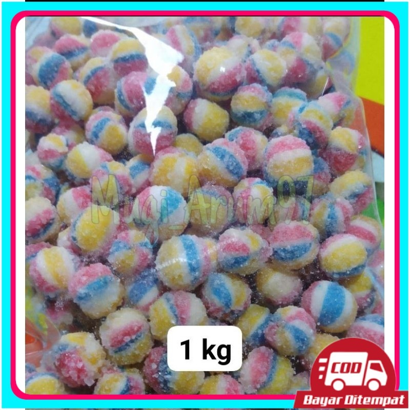 

Permen Marble Bola Pelangi 1 kg halal