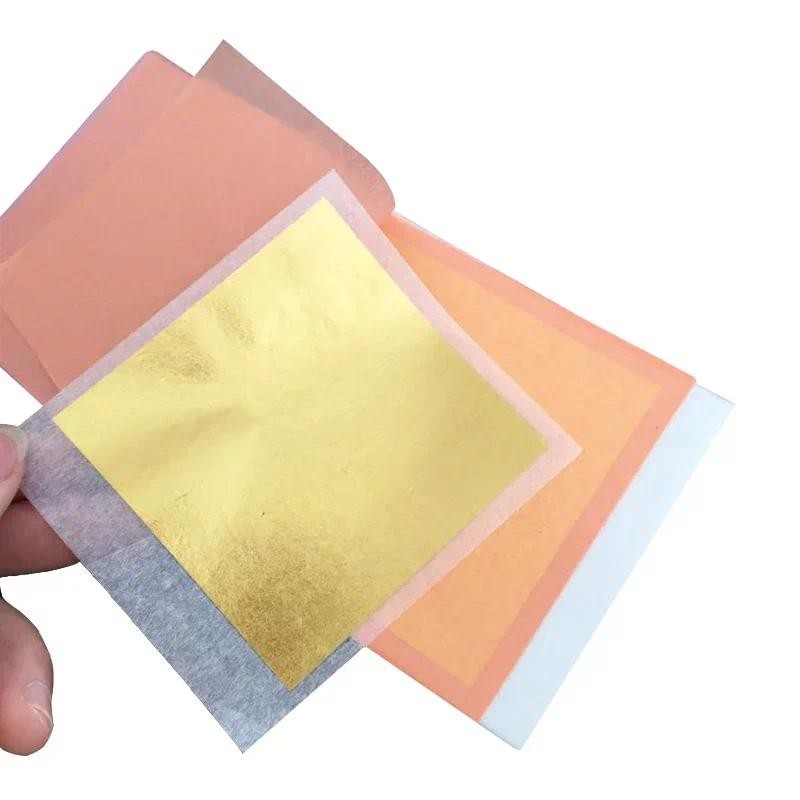 

Pure 24K Transfer Gold Leaf Silver Foil 25 Sheets/book Decorative Arts and Crafts Paper Scrapbooking Stamping Sewing