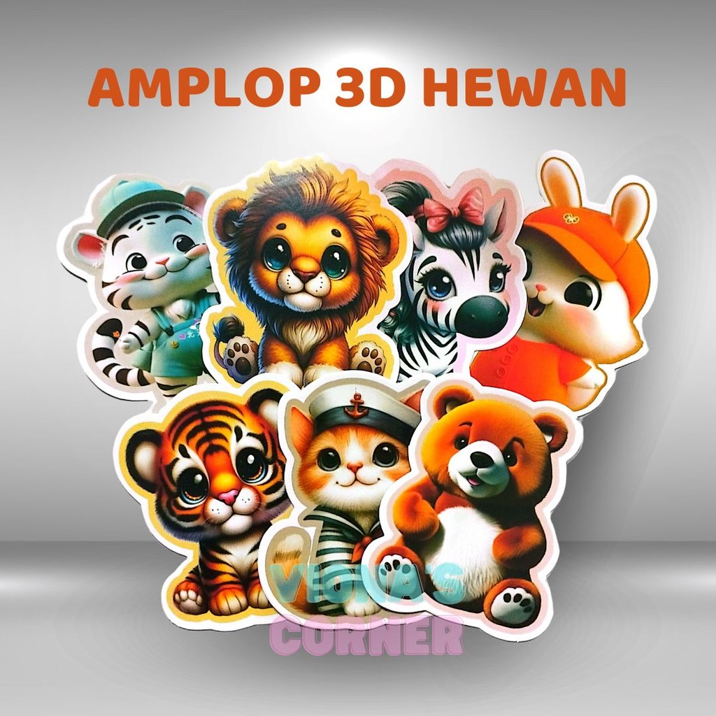 

Amplop Lebaran 3D Karakter Lucu Unik Tebal Lucu Premium Murah Angpao THR Idul Fitri Hewan (5 Pcs)