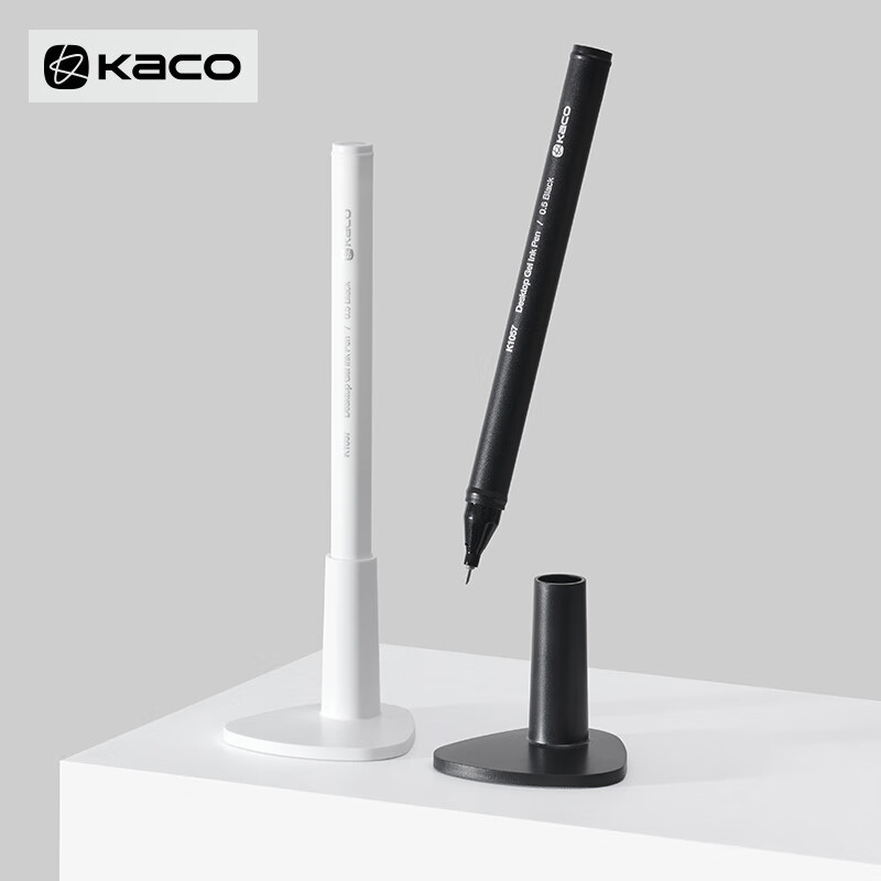 

Kaco Desktop Gel Pen Stationery 0.5MM Black Ink High Capacity Cap Ball Pen канцелярия caneta 1600M Writing Business Office Stylo