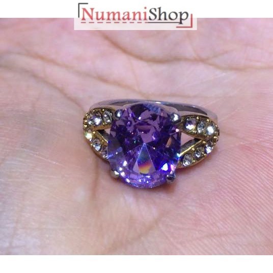 Cincin Titanium Wanita Batu Pink Star Diamond HQ