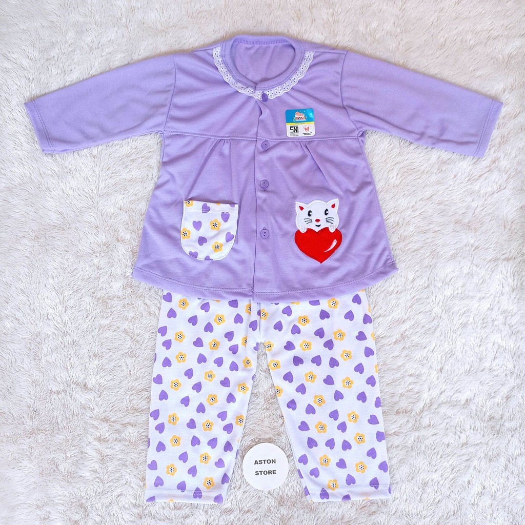 RB Set Baju Celana Bayi Perempuan Sehari-hari / Piyama Anak Perempuan / Baju Tidur Bayi Perempuan