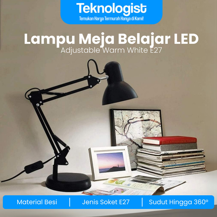 Lampu Meja Belajar LED Listrik Minimalis Bracket Adjustable