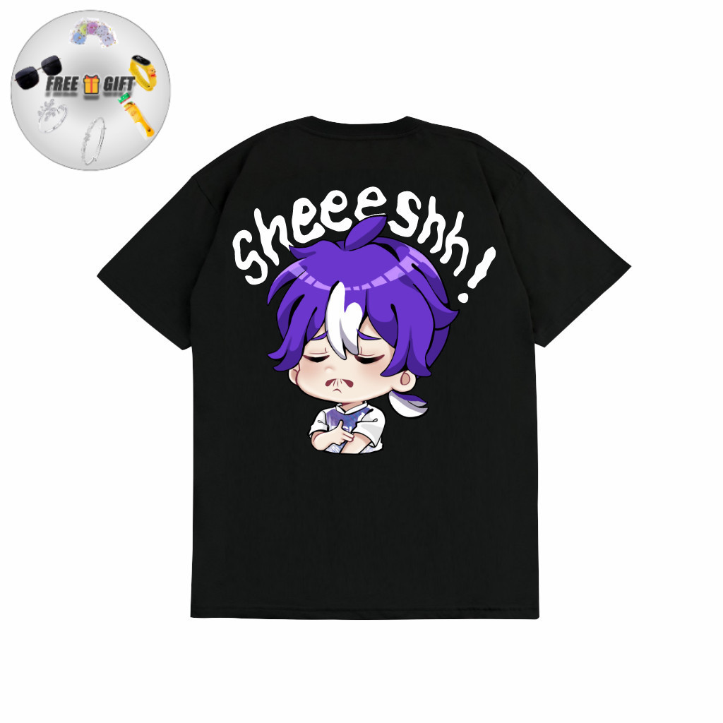 [FREE GIFT] T Shirt Distro Unisex Game Gamers Emote Mobile Legends Sheeeshh Sory Uwu MLBB 24S