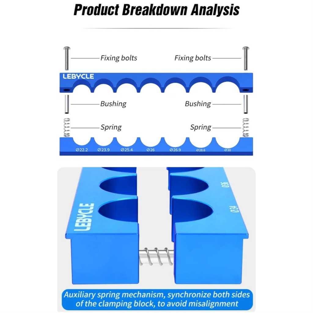 LEBYCLE Tool Alat Clamp Klem Penjepit Ragum Stand Multi Fungsi Premium untuk Repair Pedal, Fork, RS 