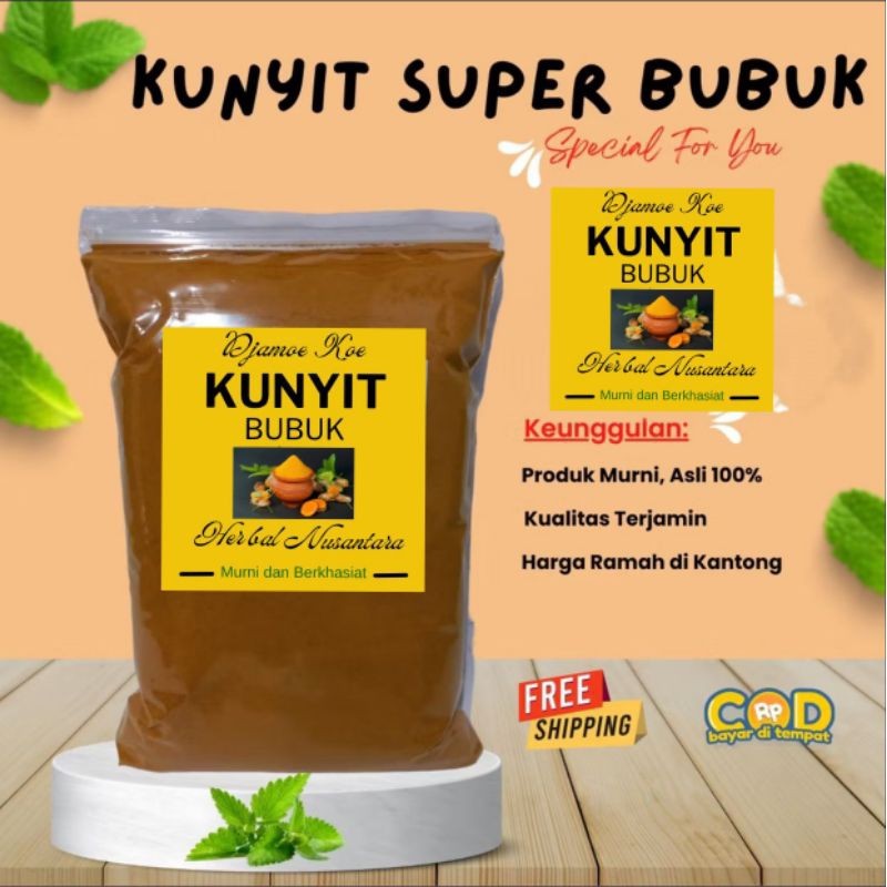 

Serbuk Kunyit Tumeric powder grade A 100gr Obat Sembelit Gerd Asam Lambung Kembung Murni 100% Tradisional Jawa Kunir Jamu Gendong