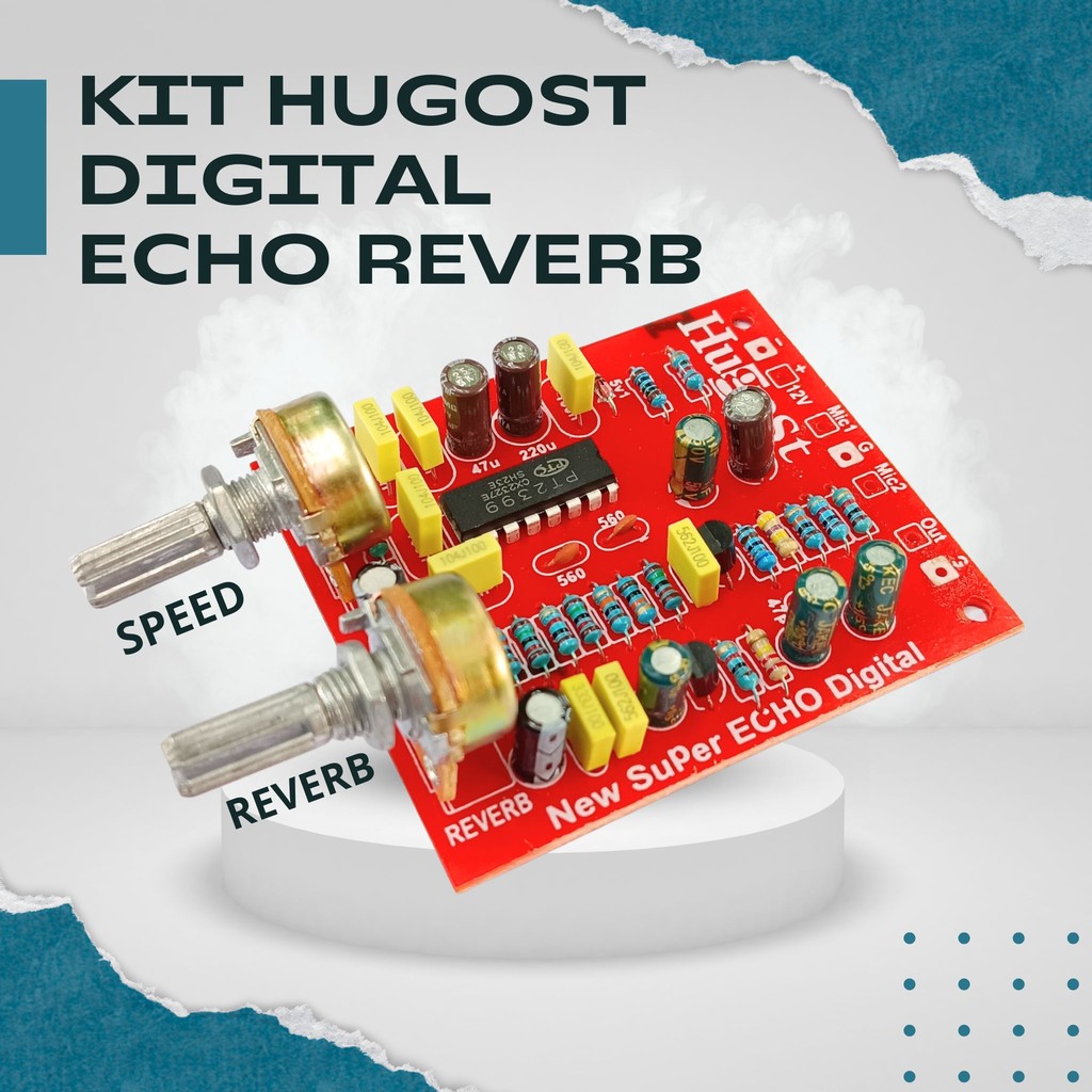 Kit Digital Echo Hugo’s – Modul Efek Reverb & Echo untuk Mikrofon & Audio System
