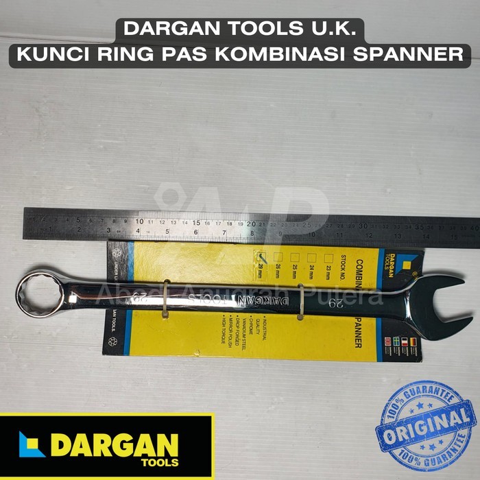 KUNCI RING PAS 29 mm Kunci Kombinasi CR-V DARGAN TOOLS U.K.