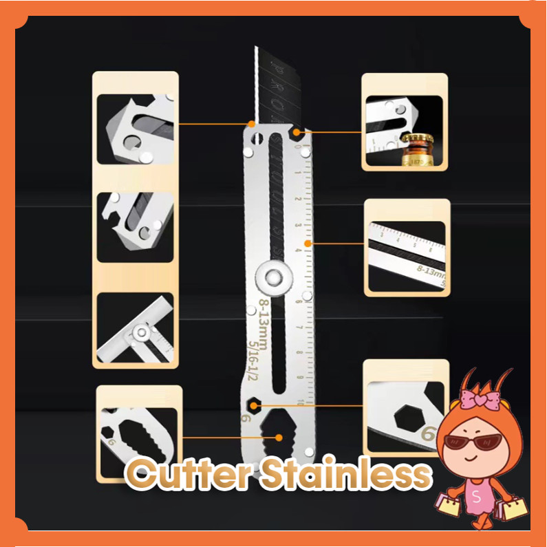 

Reseller Welcome - 6511 Cutter Tajam Stainless Steel / Alat Pemotong dan Pembuka Botol 2 in 1