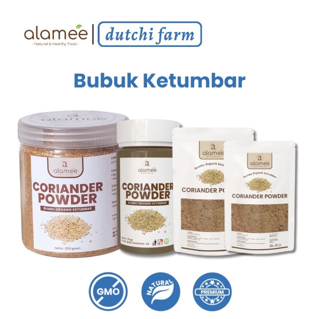 

ALAMEE Ketumbar Bubuk Organik Bumbu Dapur Instan Coriander Powder Murni Asli Tanpa Campuran Dutchi Farm