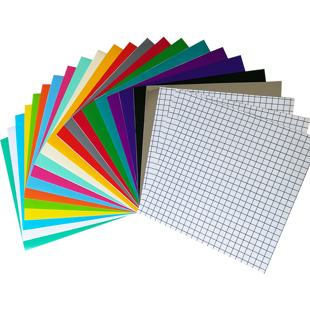

Permanent Self-Adhesive Vinyl Sticker Different Colors And Grid Sticker Bag Pattern T-shirt Iron On HTV Printing