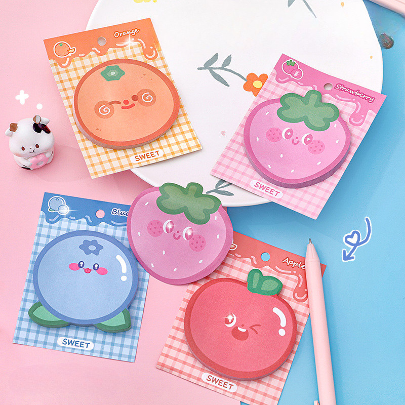 

Cute Fruit Convenience Stickers, Student Stationery, Message Notes, Cartoon High-looking Strawberry Notes Sticky Tabs Notepads