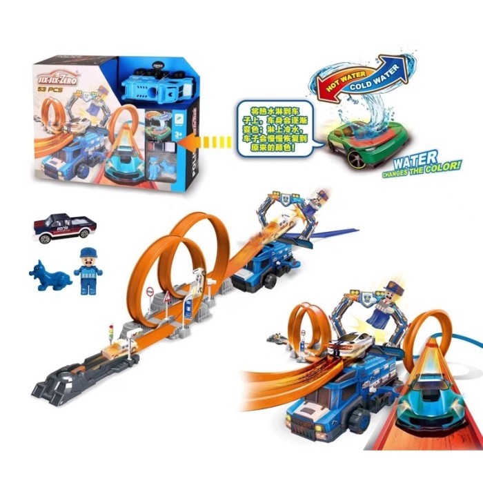 Diy Race Car Track Set Lintasan Mobil Balap hotwil - Police