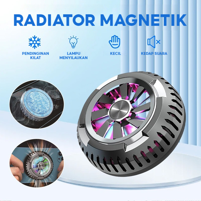 Magnet HP Tablet Cooling Fan Pendingin Hp Magnet Universal HP Cooler X6 Magnetic Phone
