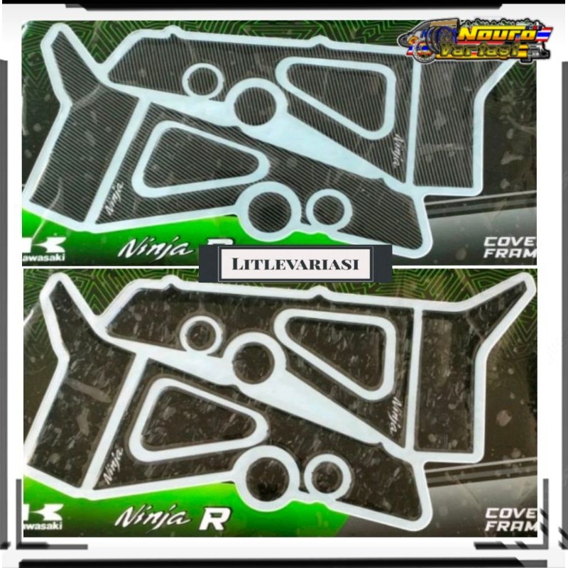 aksesoris motor stiker emblem timbul protector pad frame fostep ninja R