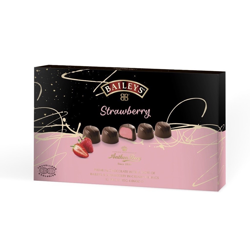 Coklat Anthon Berg X Baileys Strawberry Taste Travel Edition 125gram