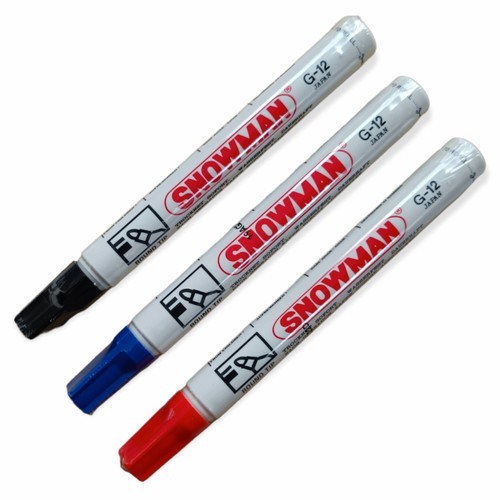 

Spidol Snowman Permanent Marker AG 12 / G 12 - 1 lusin isi 12 pcs - AG 12, Hitam