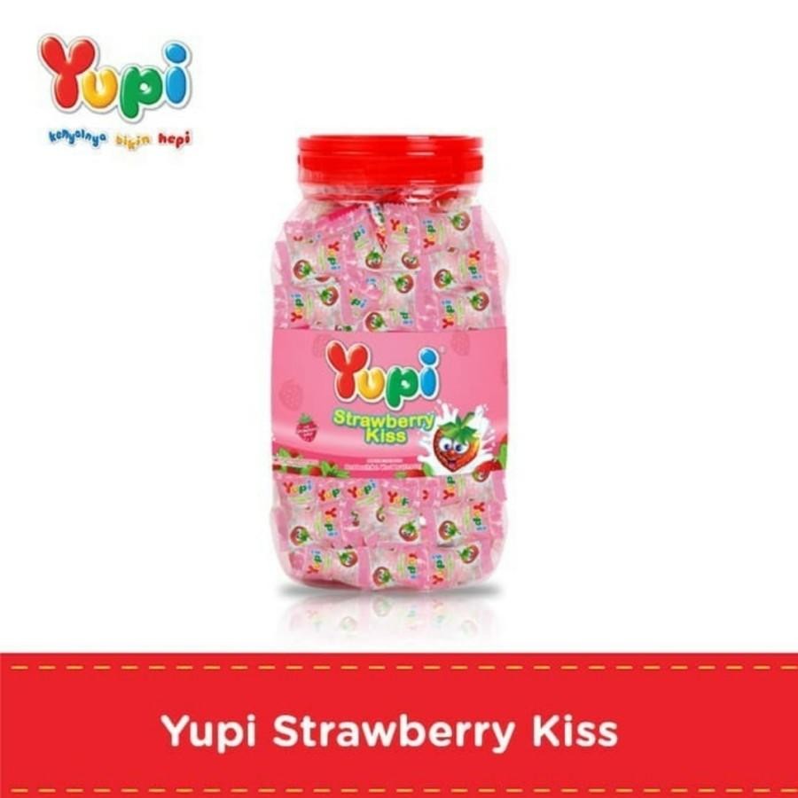 

Viral Permen yupi /Yupi Toples Strawberry Kiss Jar 300gr