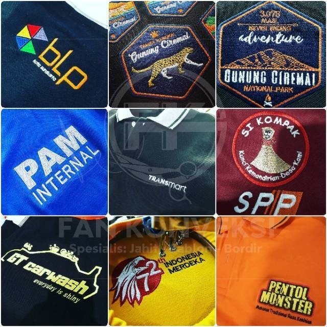 Bordir Bordir Bordir Polo Bordir / Bordir Tempel Bordir Nama Bordir Logo Bordir Custom / Bordir / Bo