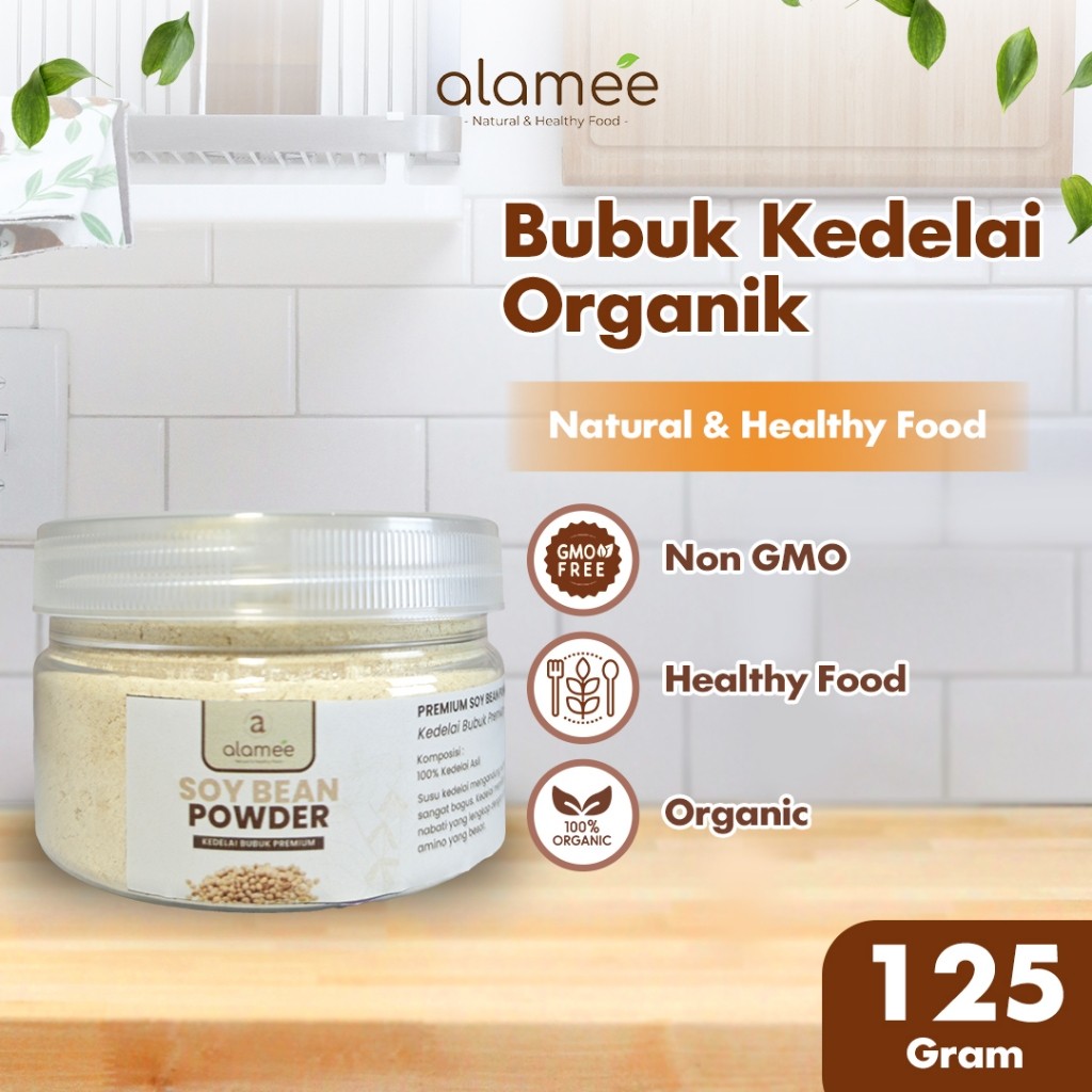 

ALAMEE Soy Milk Bean Powder PREMIUM Bubuk Susu Kacang Kedelai Murni Tinggi Protein Tanpa Gula 125gr