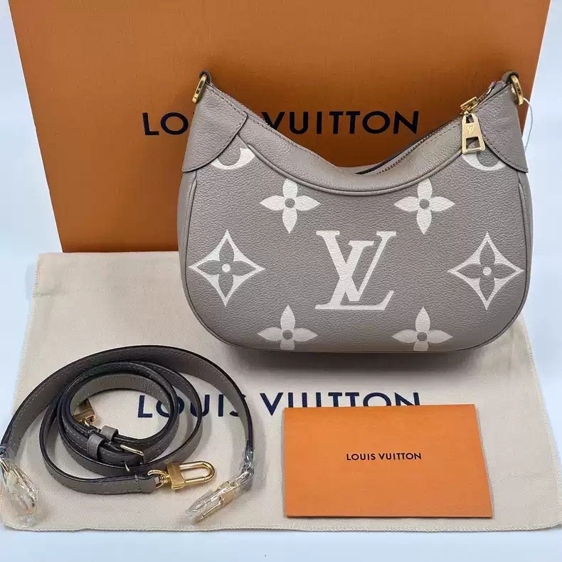 【bekas asli】（ M46112） Tas croissant Louis Vuitton/tas bahu/tas selempang untuk wanita