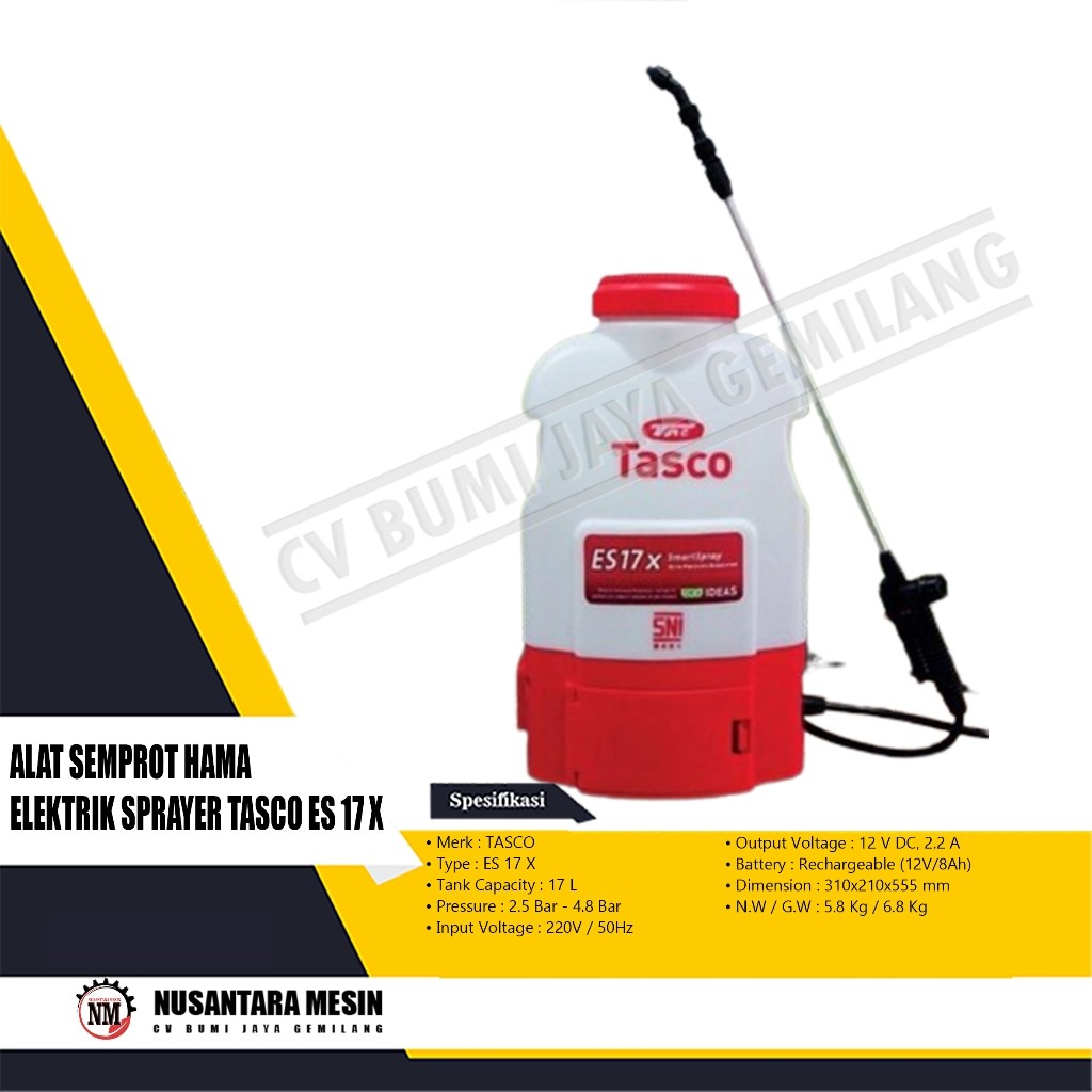 ALAT SEMPROT HAMA / SPRAYER ELEKTRIK TASCO ES 17X