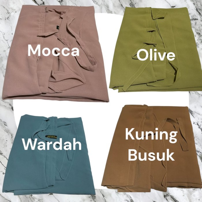 [[Premium Khimar]]BEST Jilbab khimar tali syar'i jumbo model pinguin 2 layer - olive
