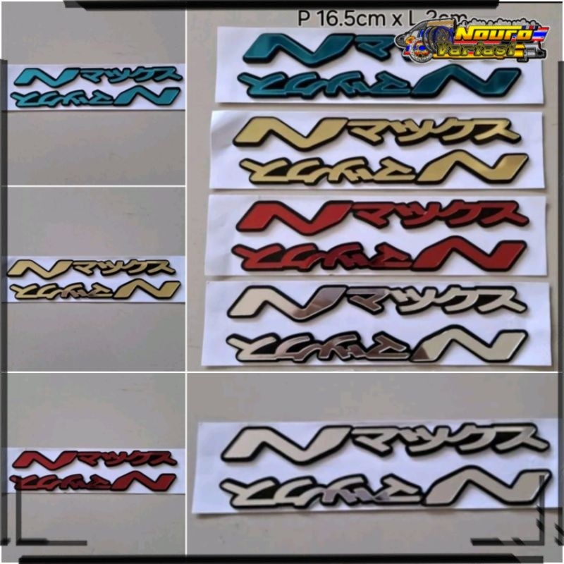 Aksesoris motor Logo Akrilik Yamaha Nmax Japan Emblem timbul akrilik Nmax Japan tumpuk