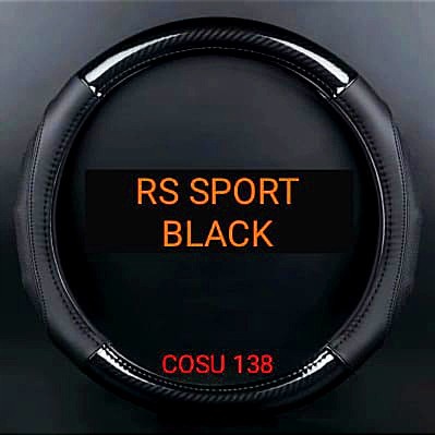Sarung Cover Stir Carbon RS Sport Kulit Hrv Brio Brv Jazz Mobilio dll - Hitam