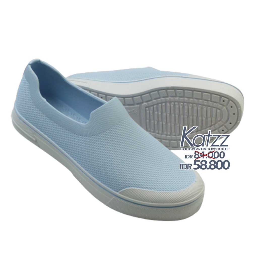 Katzz - Sepatu Wanita Uk 37 - 40 / Sepatu Warna Biru Muda / Sepatu Kerja Casual / Sepatu Sporty Keki