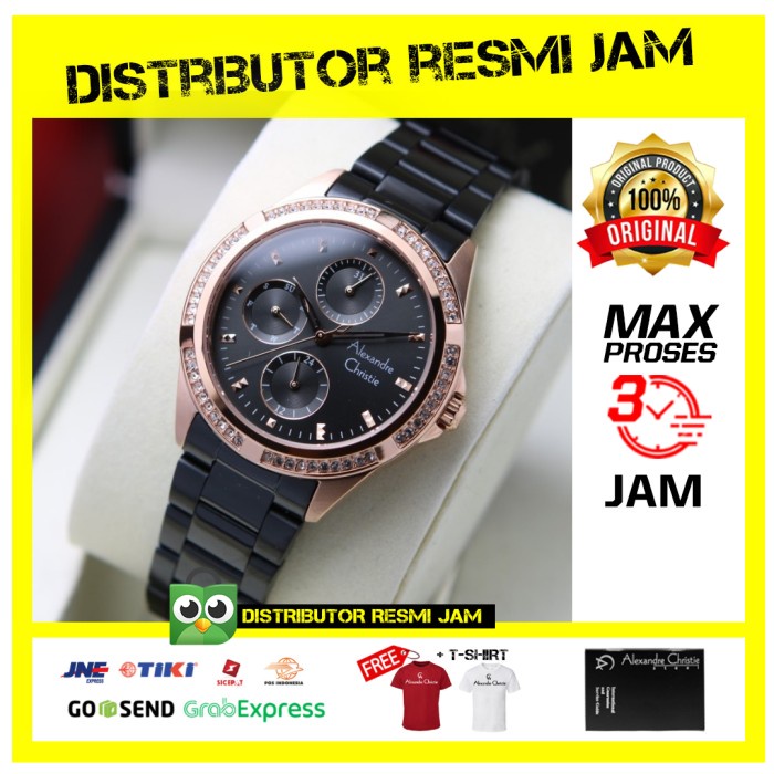 ALEXANDRE CHRISTIE AC 2902 ROSEGOLD BLACK. GARANSI RESMI 1TAHUN