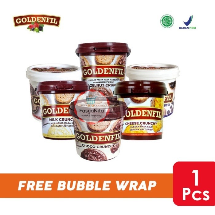 

Goldenfil Choco Crunchy /Blueberry/Hazelnut/Strawberry (1 Pcs) - Blueberry 400gr - FasyAnita Mart Denpasar