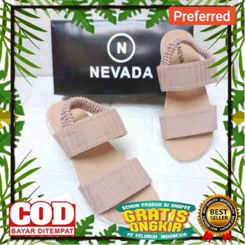 SEPATU SANDAL BEST SELLER TREND TERKINI /Sandal Cewek Slop Rajut Nevada 02 | Sendal rajut cewek keki