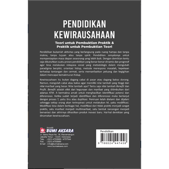 Buku Pendidikan Kewirausahaan