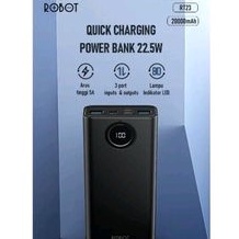 PROMO powerbank Robot RT-20 RT20 / RT32 / RT22 / RT23 new 22.5w KAPASITAS 20000mah Dual 2 Input 2 Ou