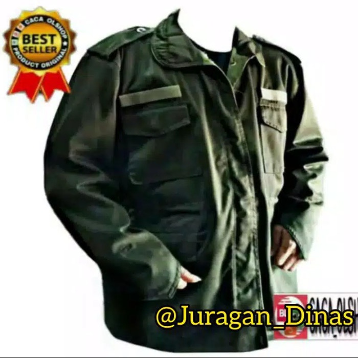 [Best Seller] JAKET TNI POLRI HITAM BRIMOB HIJAU IJO KOREA AR EXCLUSIVE BOLAK BALIK - Hijau, M