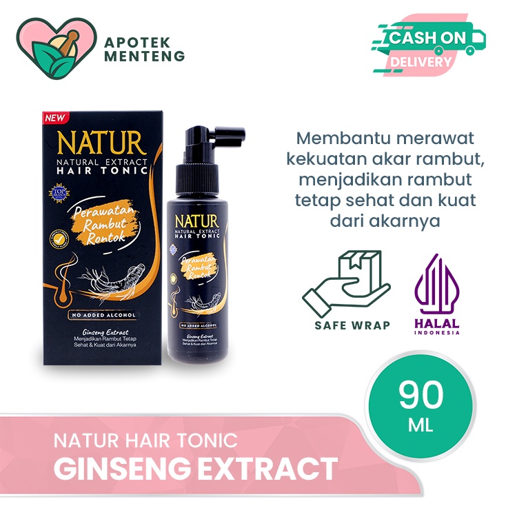 Natur Hair Tonic Ginseng Extract 90 ML - Vitamin Rambut Rontok