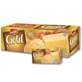 

Keju Cheddar merk PROCHIZ Gold ukuran 170gr