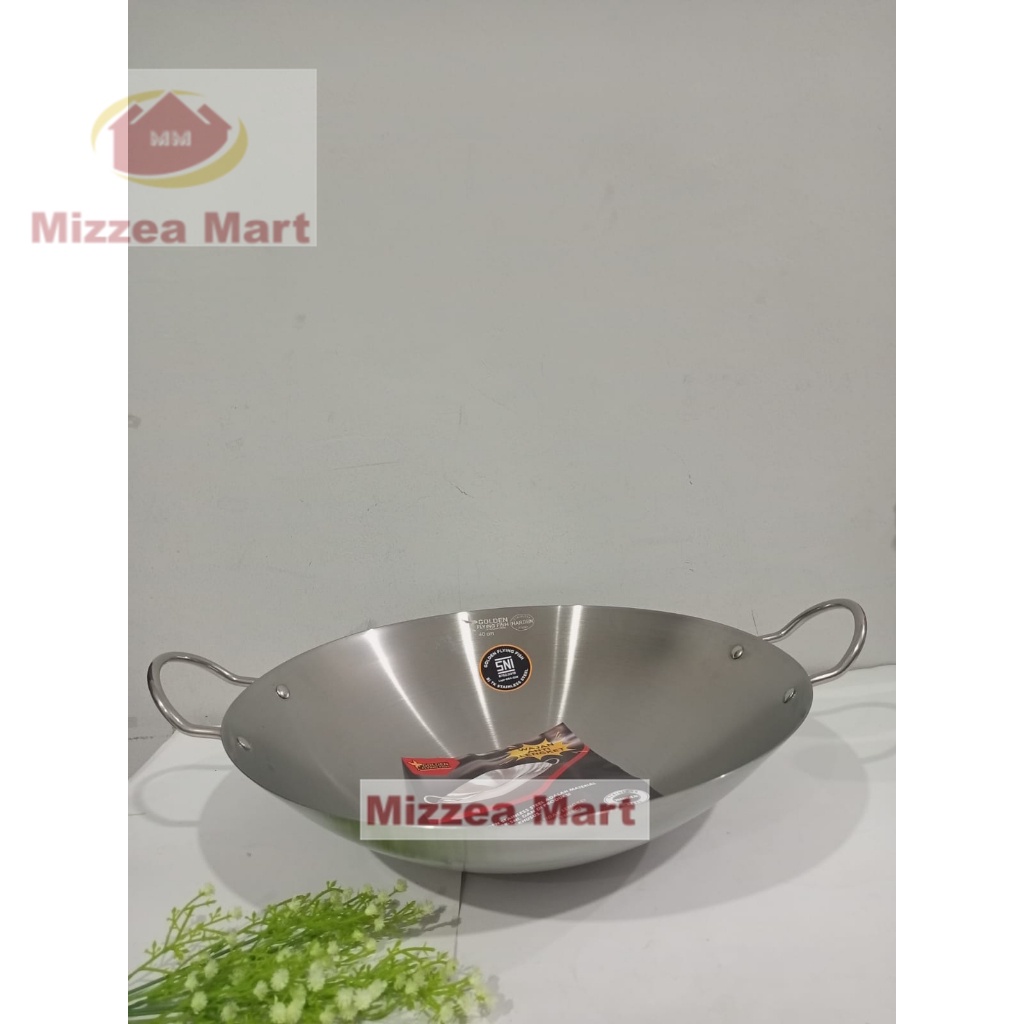 MizzeaMart WAJAN HARDEN GOLDEN FLYING FISH - WAJAN HARDEN STAINLESS STEEL ukuran 40