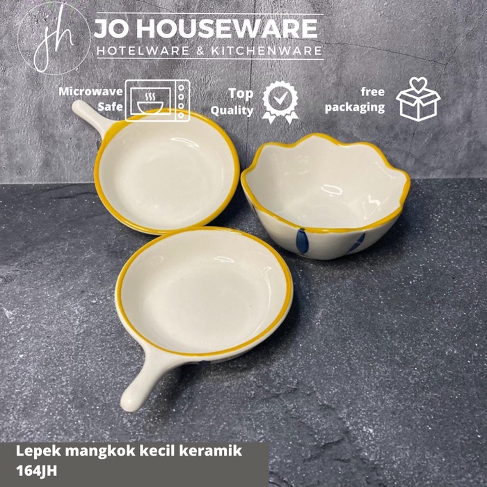 Lepek mangkok kecil keramik set model lismas / souvenir lepek unik 164