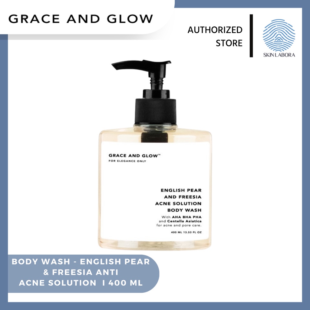 GRACE AND GLOW BODY WASH- English Pear &amp; Freesia Anti Acne Solution 400 ml