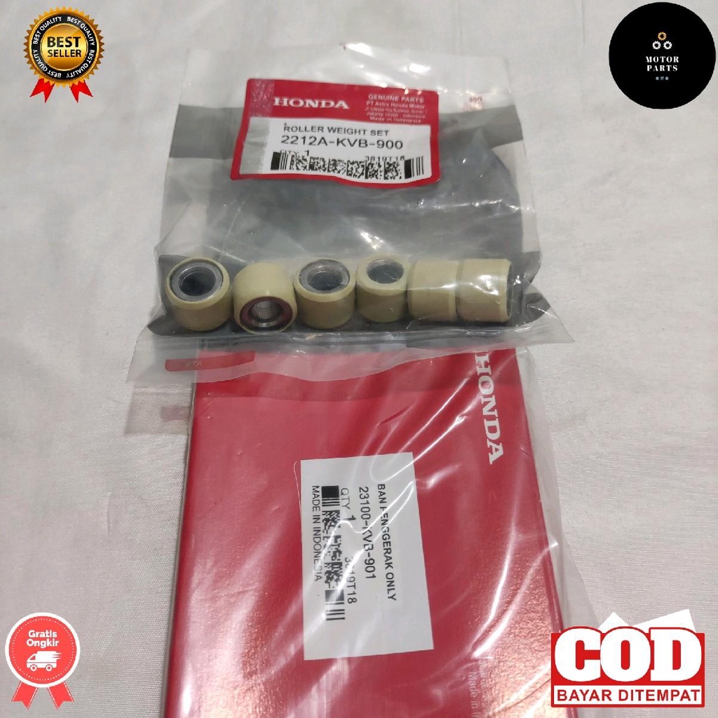 Honda (Vario Karbu/Techno 110) Vanbelt + Roller KVB Motor