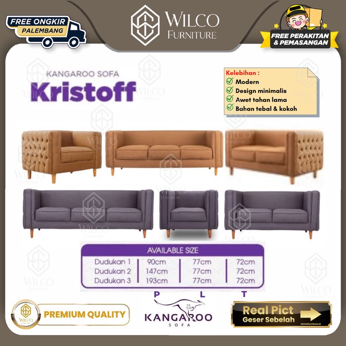 Set Sofa 321 Kangaroo Kristoff / Kursi Tamu Kantor 321 Palembang - 3 Dudukan