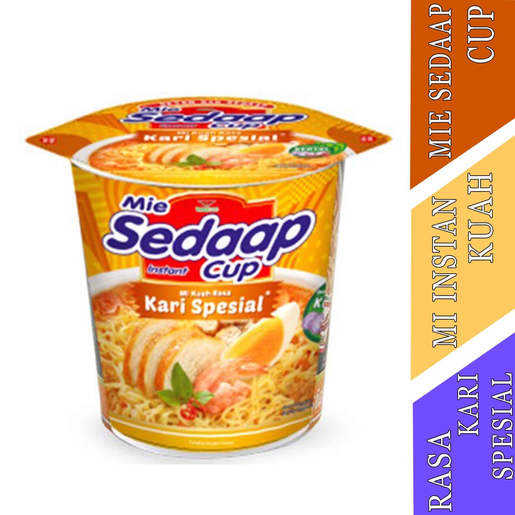 

MIE INSTAN KUAH- MIE SEDAP CUP- MIE RASA KARI SPESIAL- 81g