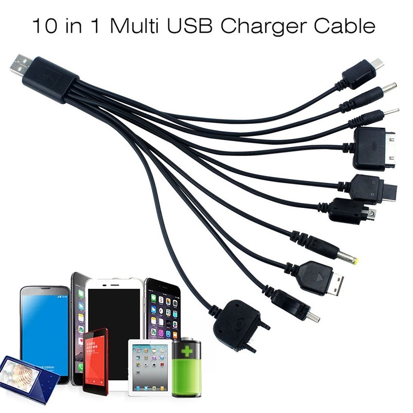 10 in 1 Kabel Data Cumi USB / Kabel Charger Cumi Multifungsi USB 10in1 1Meter