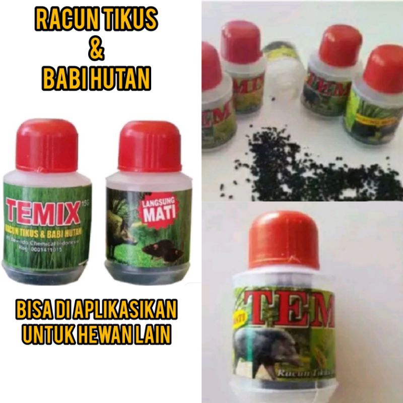 Temix Timex (15 gr BOTOL ) Racun Tikus dan Babi Racun